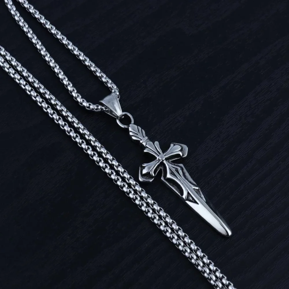 ❤️Fashion cross hip hop pendant necklace for women/men, N90201P180
